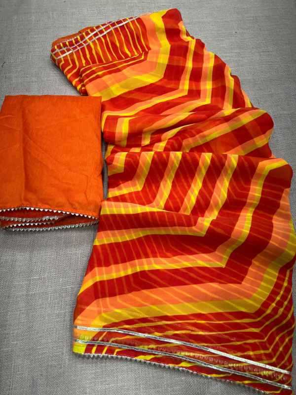 Work Georgette Fancy Saree