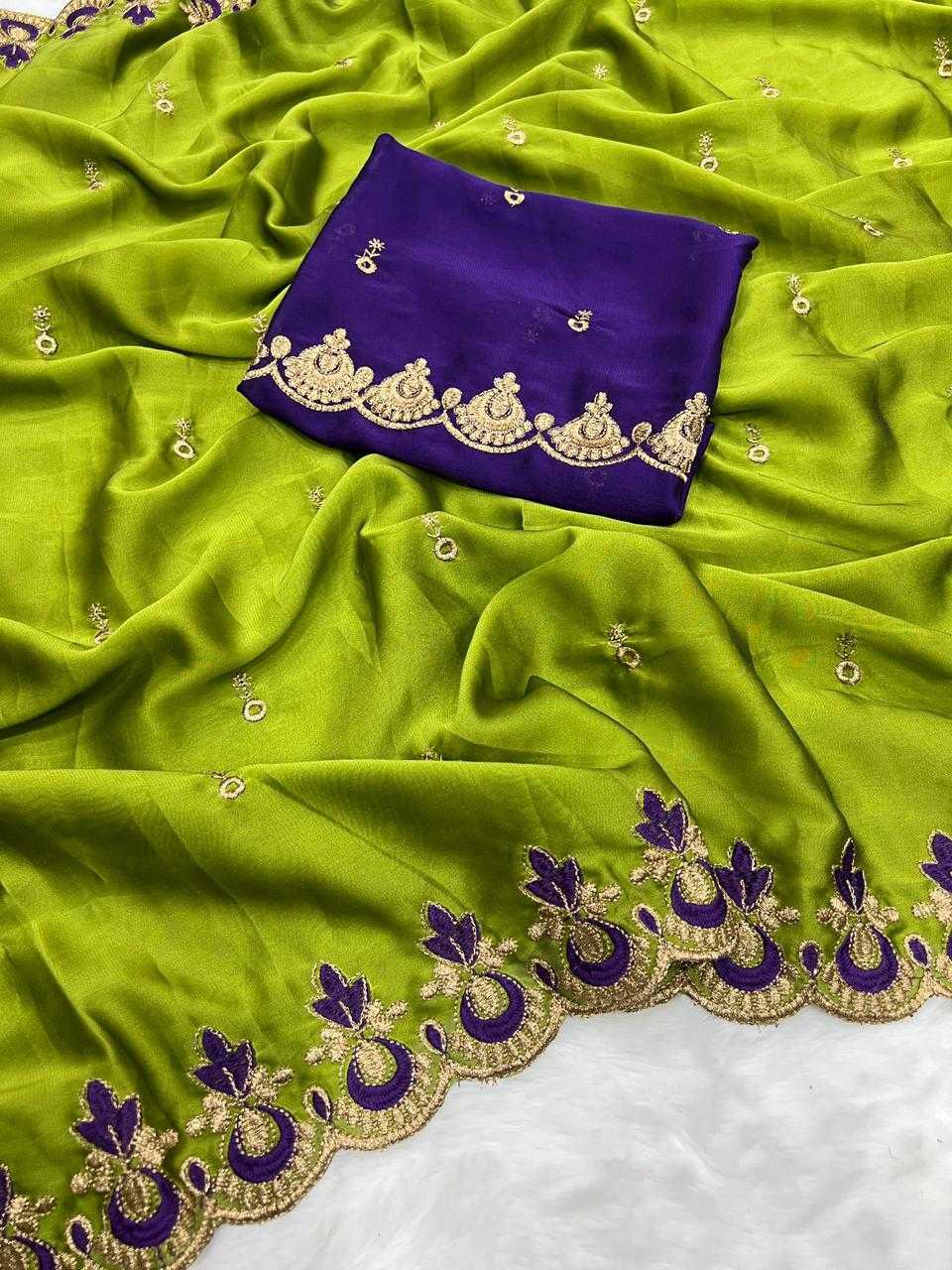 Work Rangoli Silk Designer Saree
