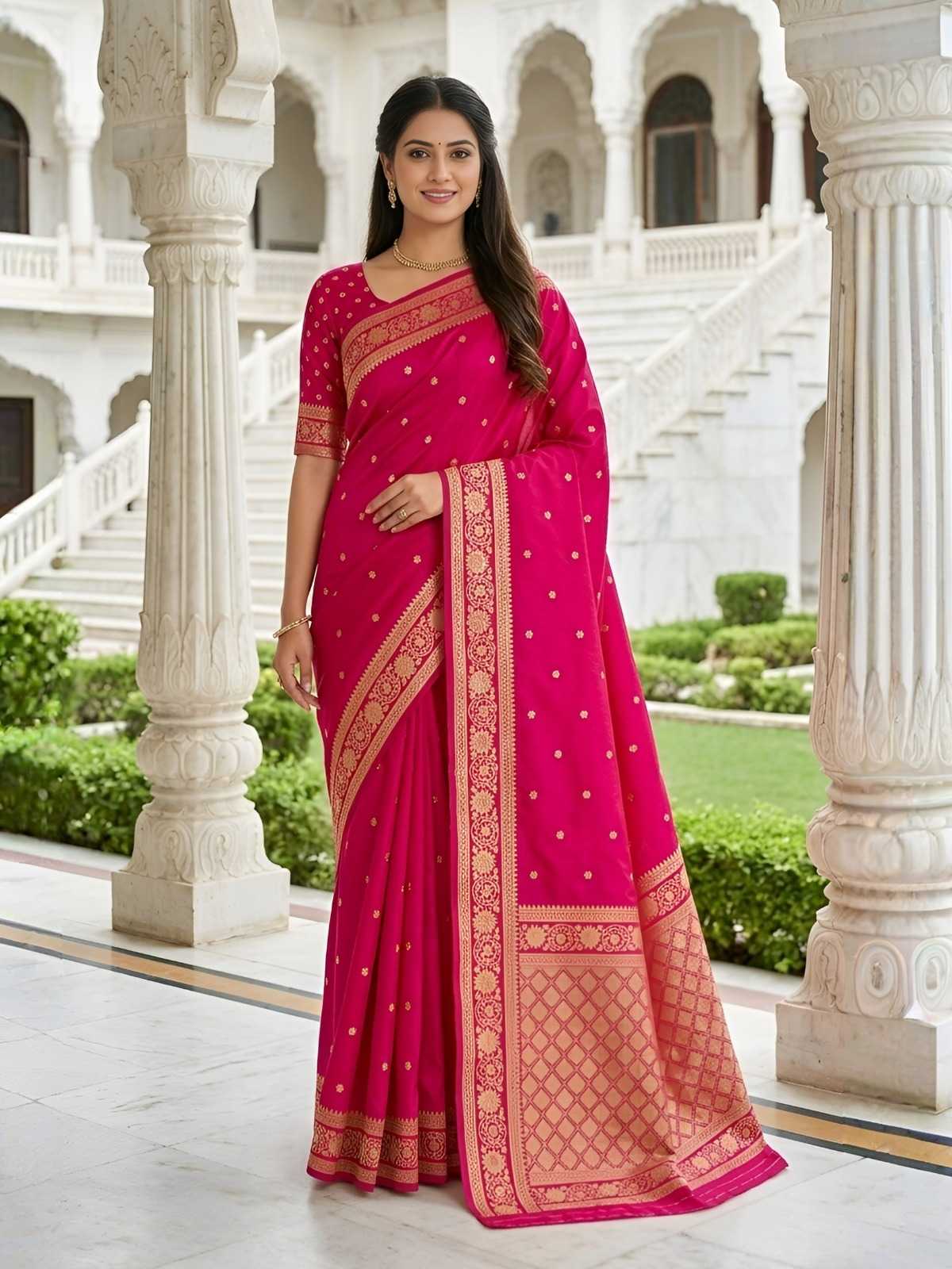 Banarasi Soft Silk Saree in Green
