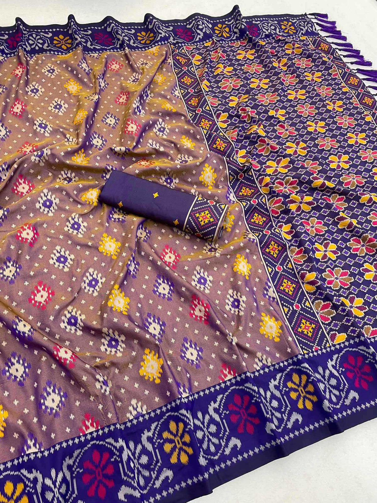 Aakshika Soft Silk Patola Saree