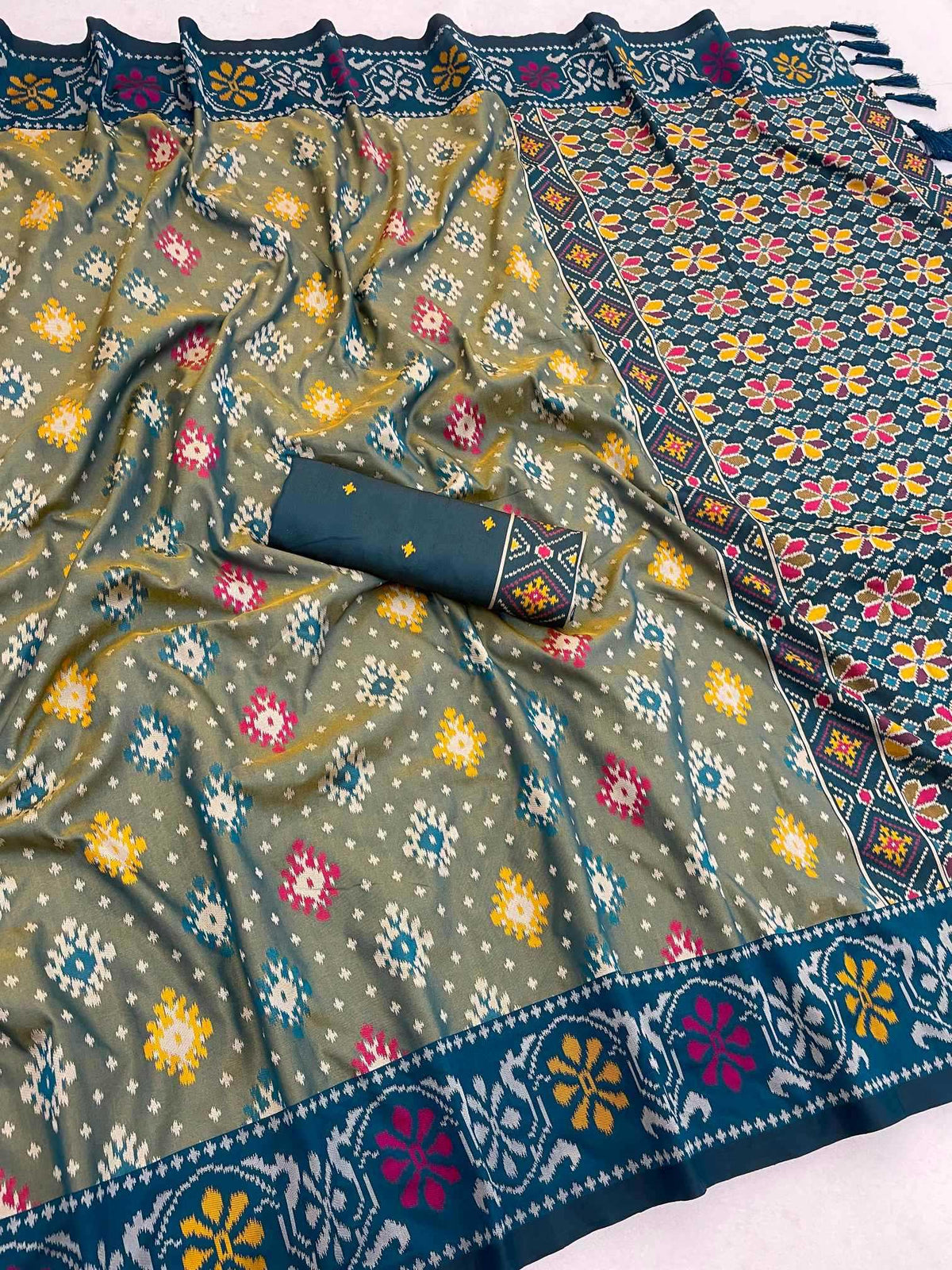 Aakshika Soft Silk Patola Saree