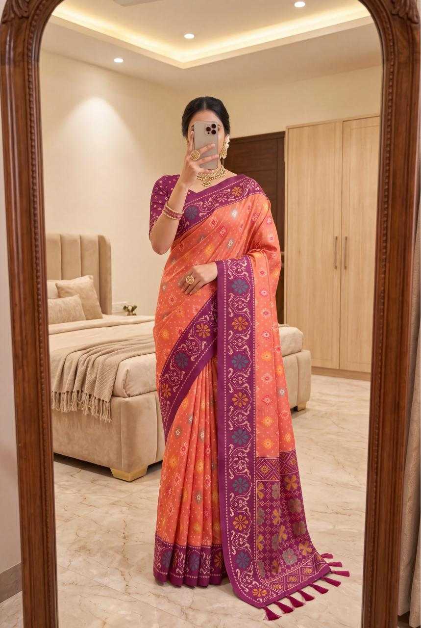 Aakshika Soft Silk Patola Saree