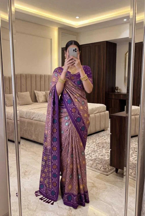 Aakshika Soft Silk Patola Saree