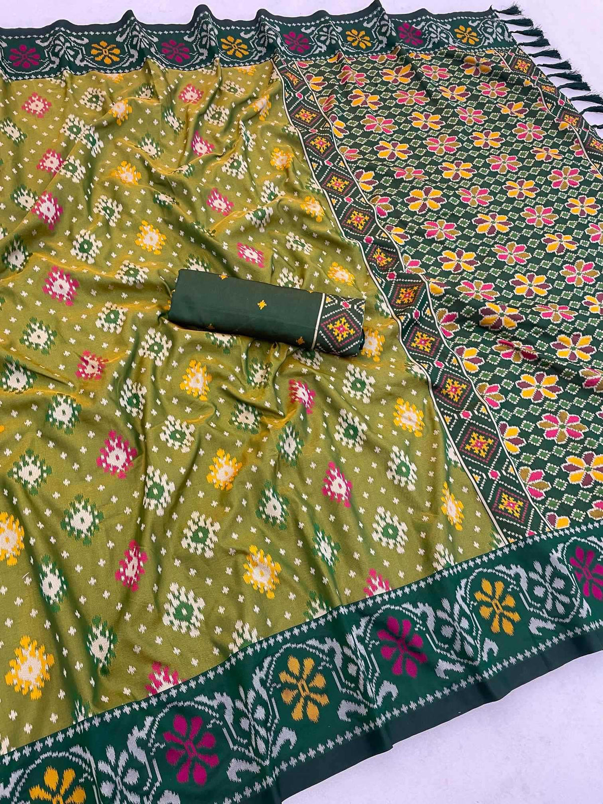 Aakshika Soft Silk Patola Saree