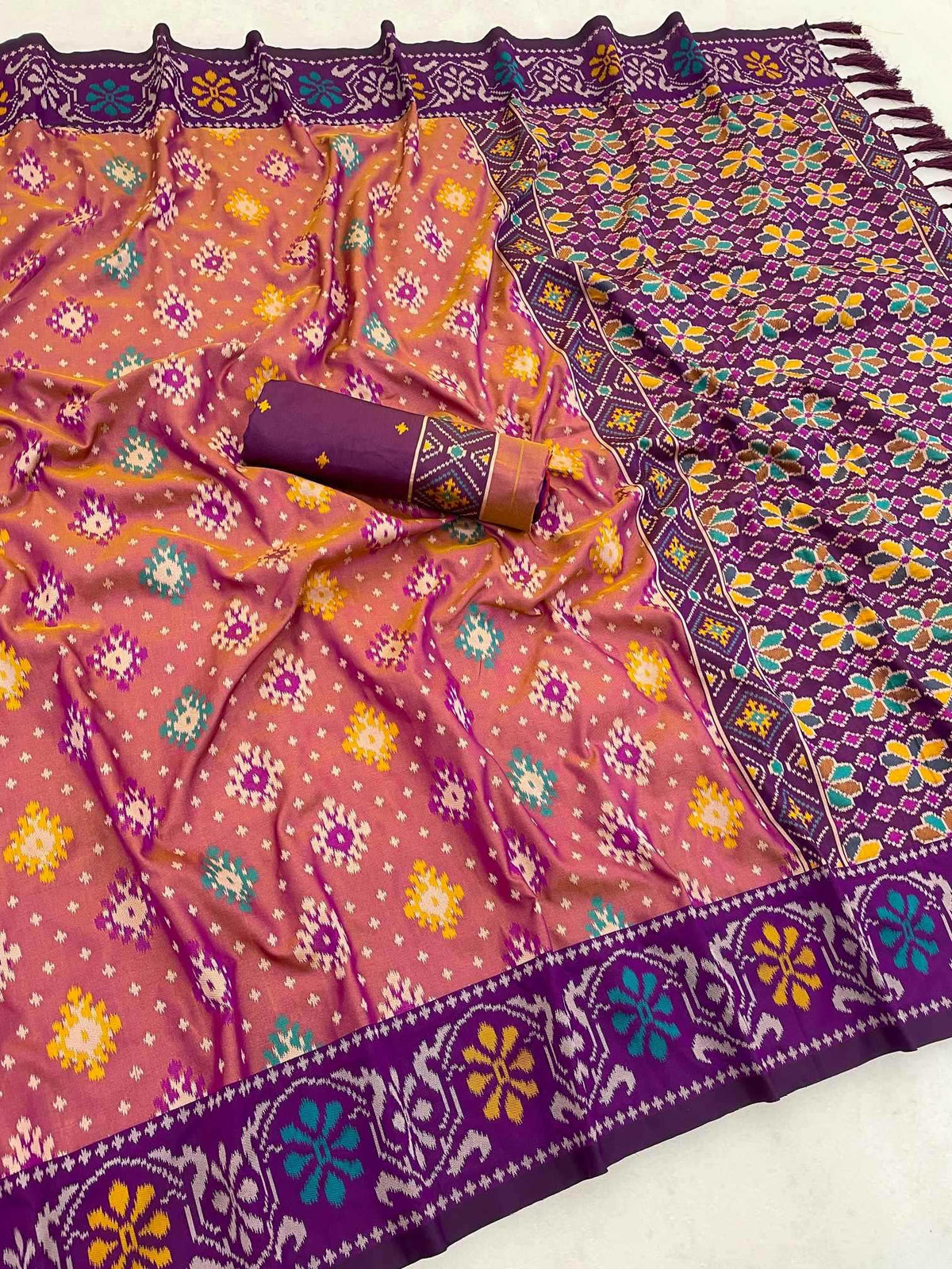 Aakshika Soft Silk Patola Saree