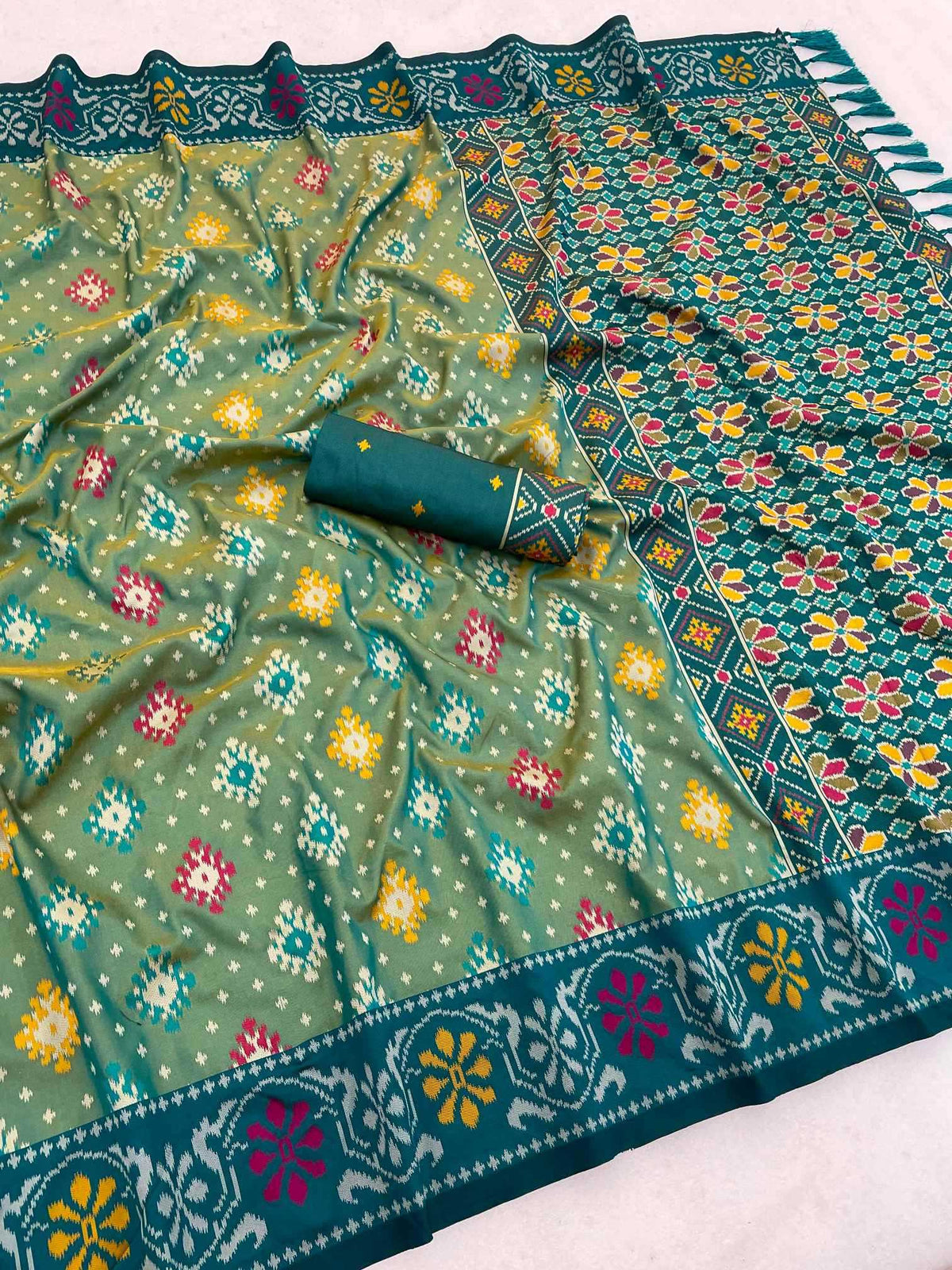 Aakshika Soft Silk Patola Saree