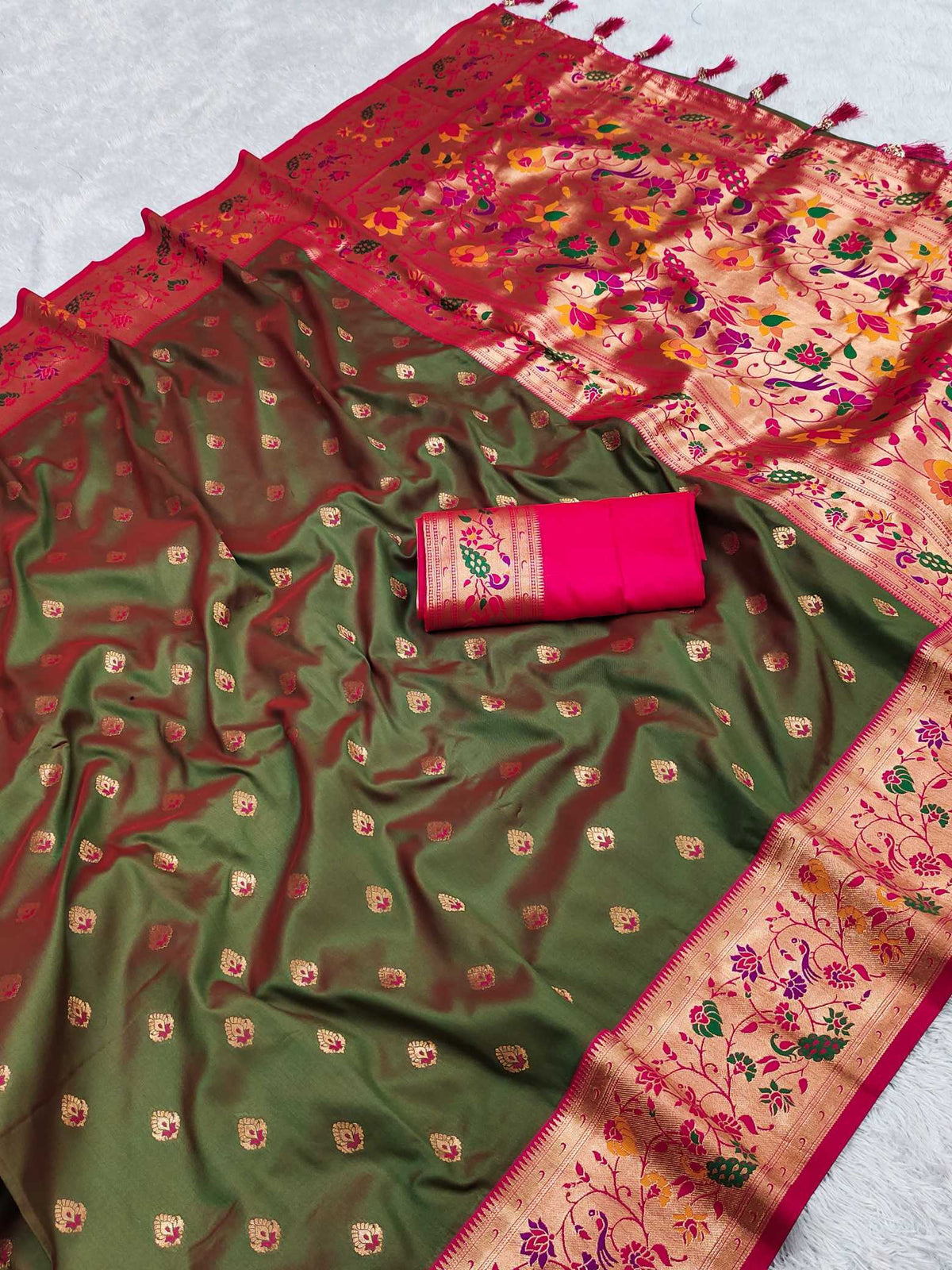 Ananya Paithani Silk Saree in Violet