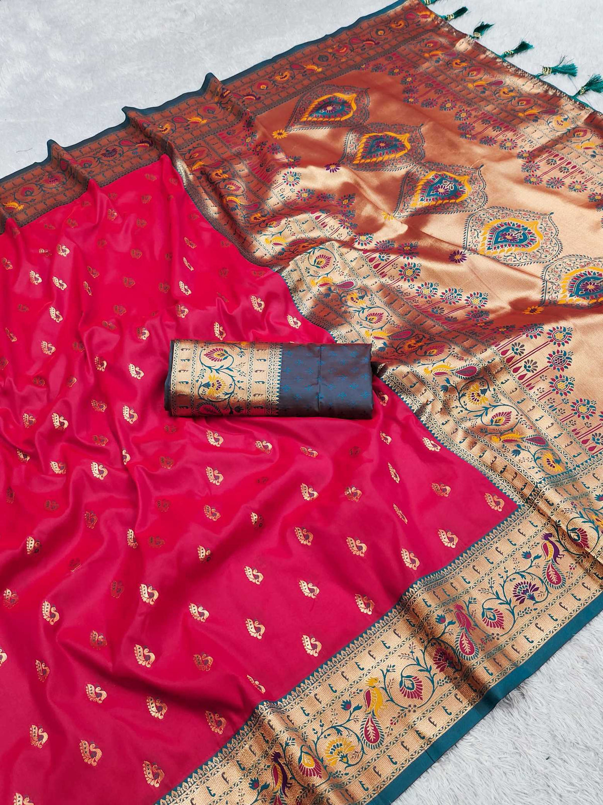 Ananya Paithani Silk Saree in Violet