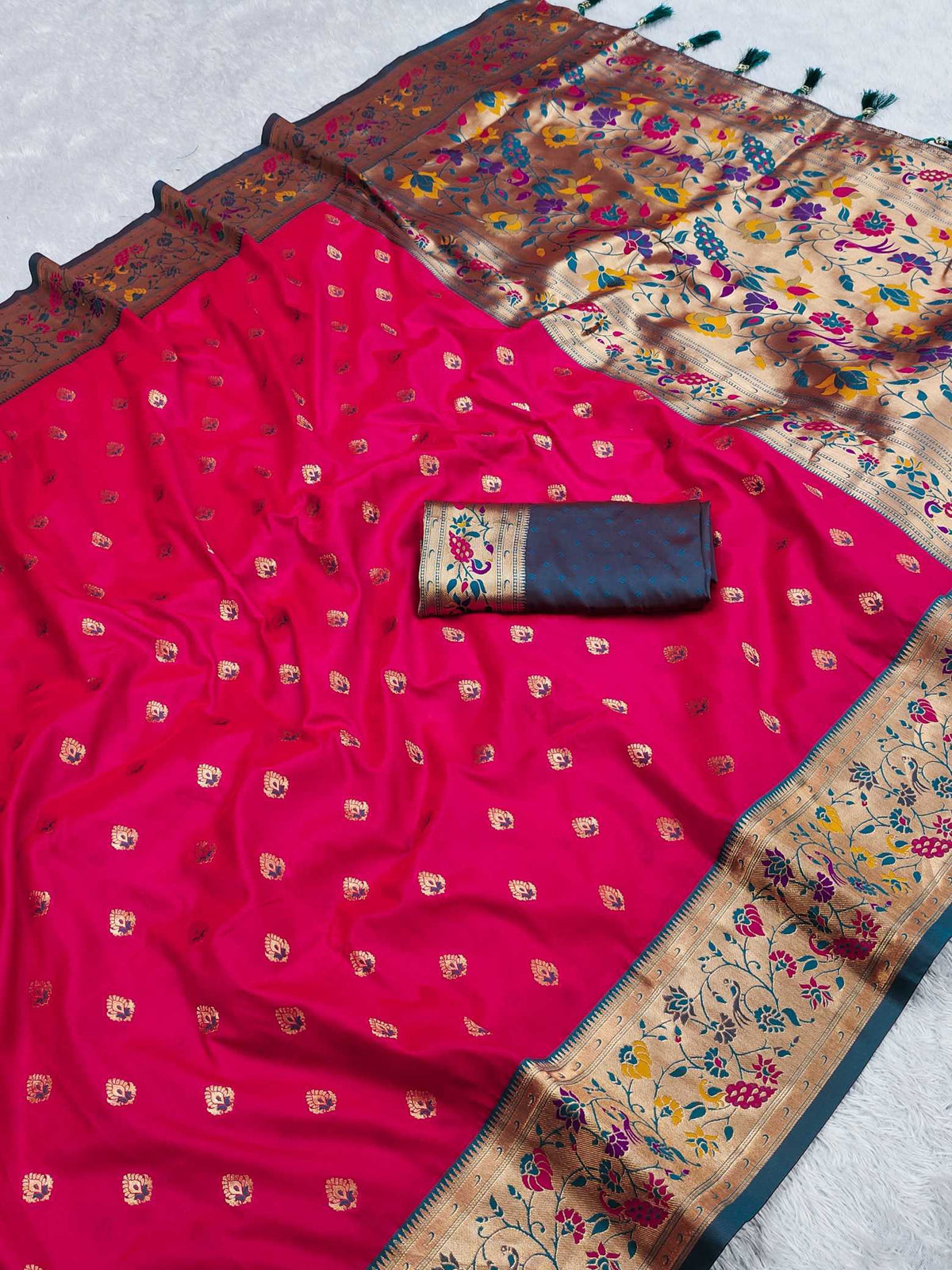 Ananya Paithani Silk Saree in Violet