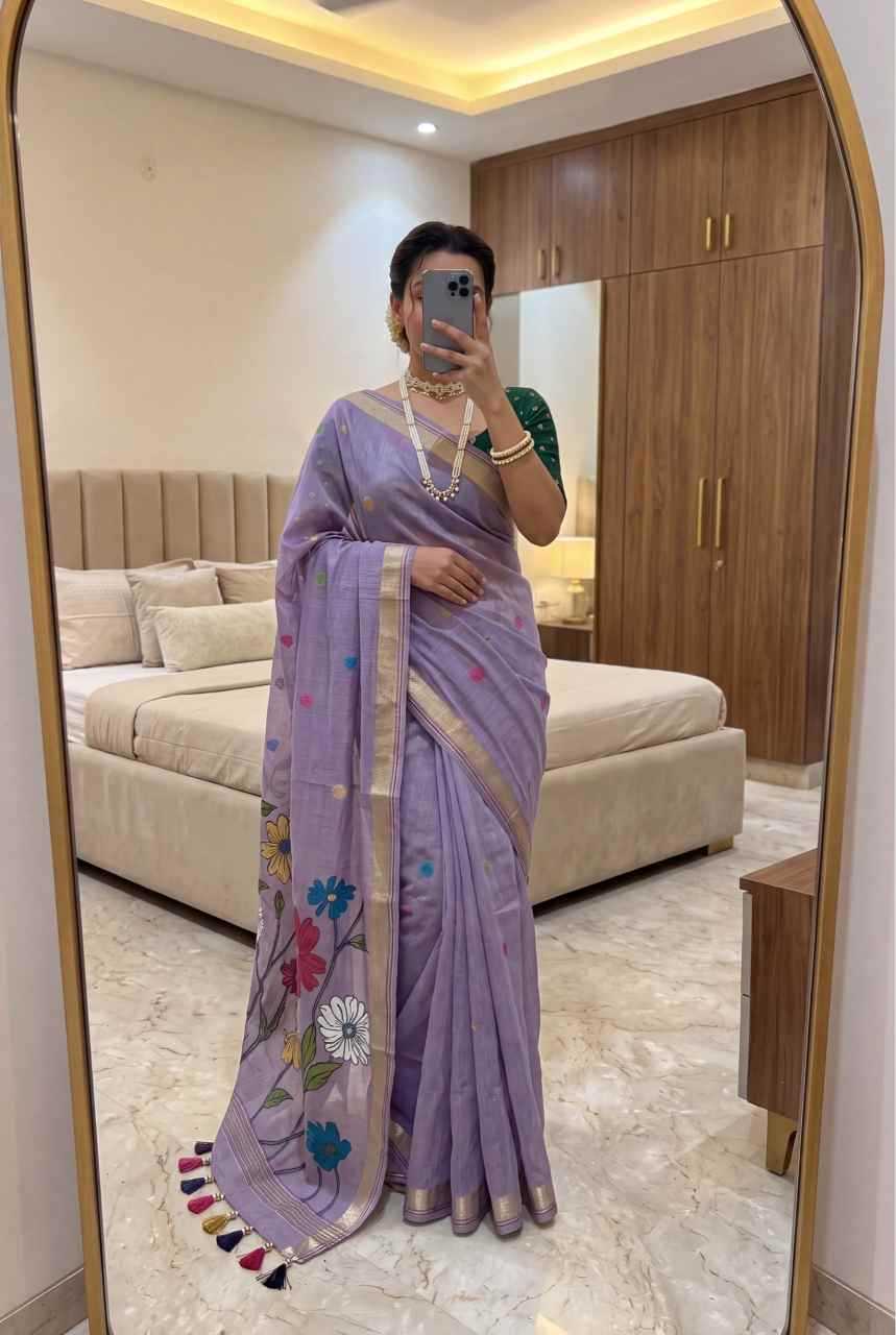 Arya Flower Cotton Designer Saree