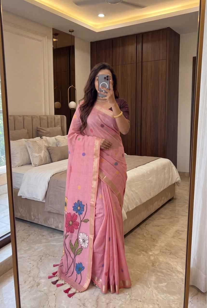 Arya Flower Cotton Designer Saree