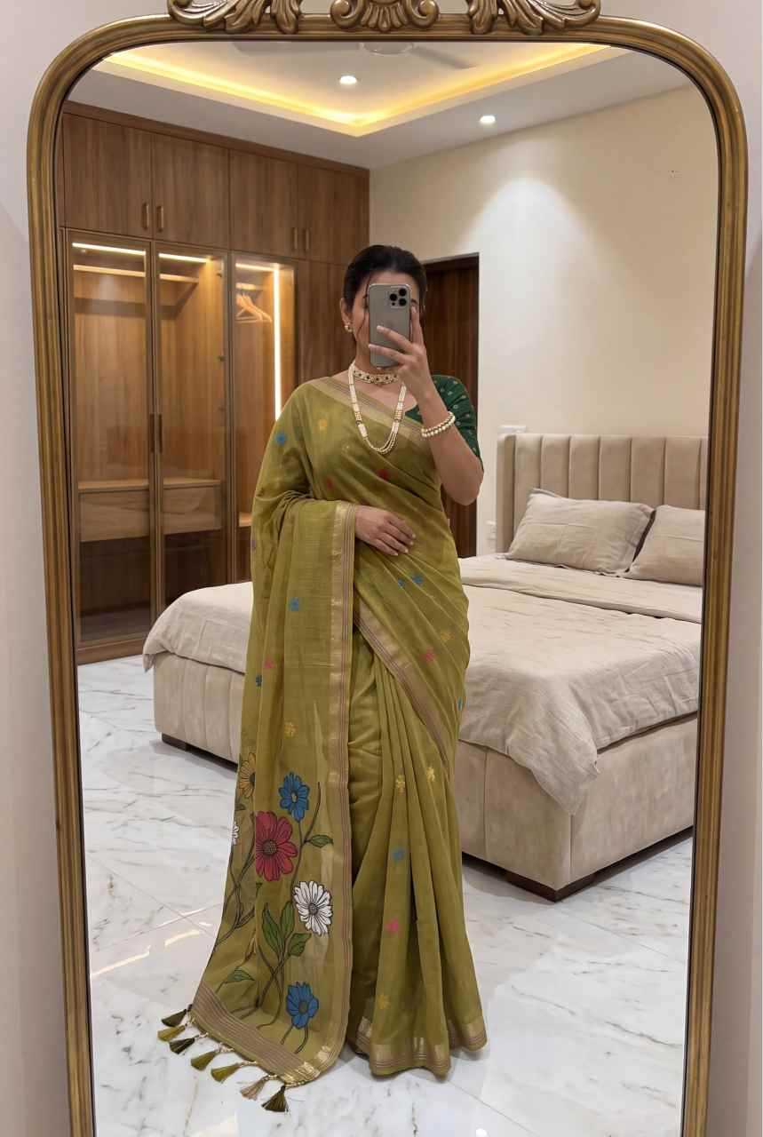 Arya Flower Cotton Designer Saree