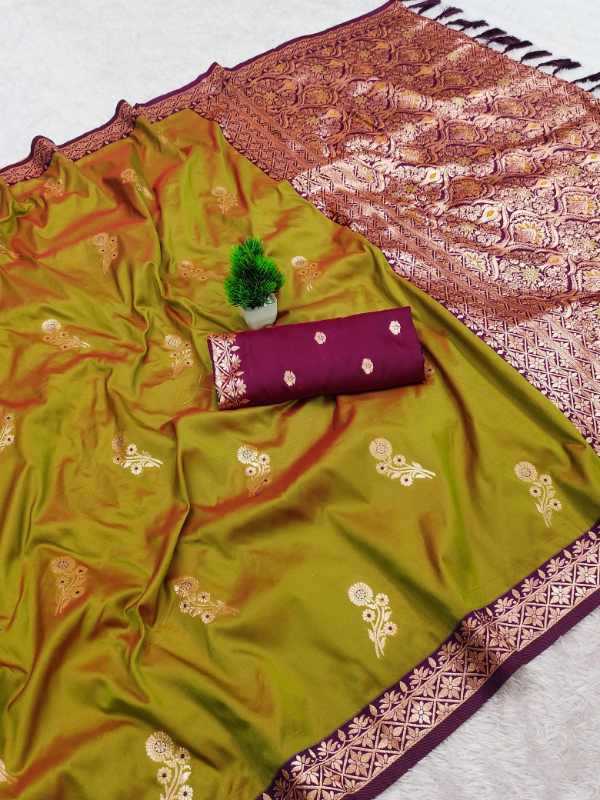 Dolly Banarasi Soft Silk Zari Border Saree