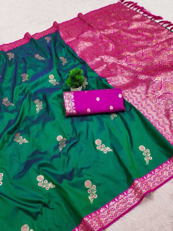 Dolly Banarasi Soft Silk Zari Border Saree