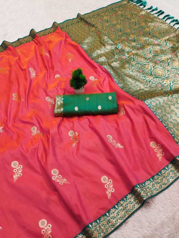 Dolly Banarasi Soft Silk Zari Border Saree
