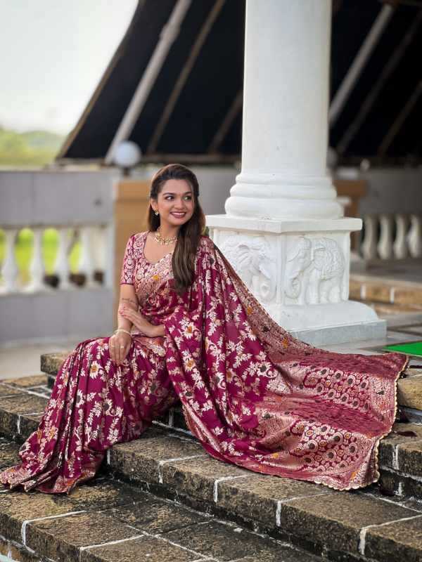 Flower Viscose Designer Saree