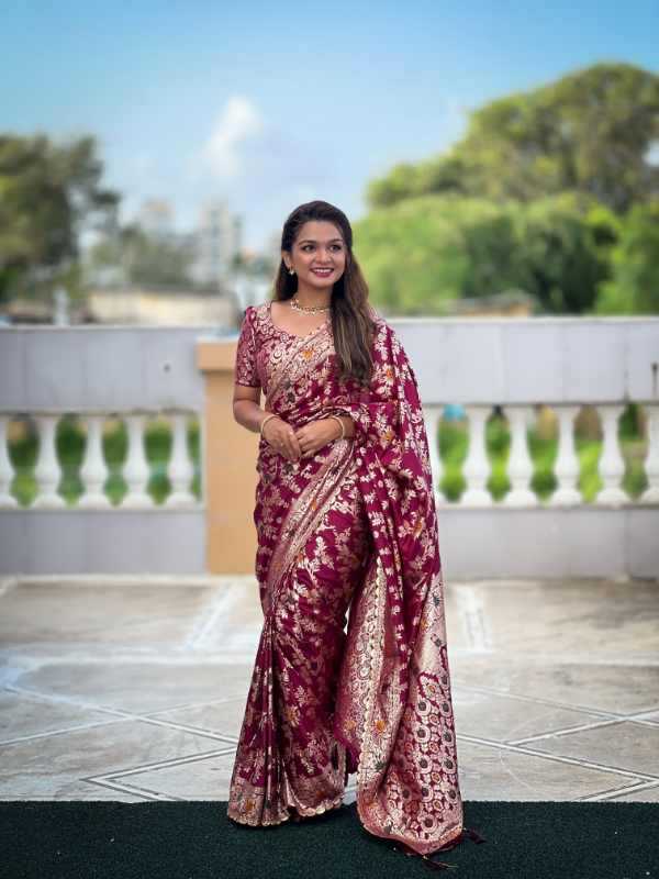 Flower Viscose Designer Saree