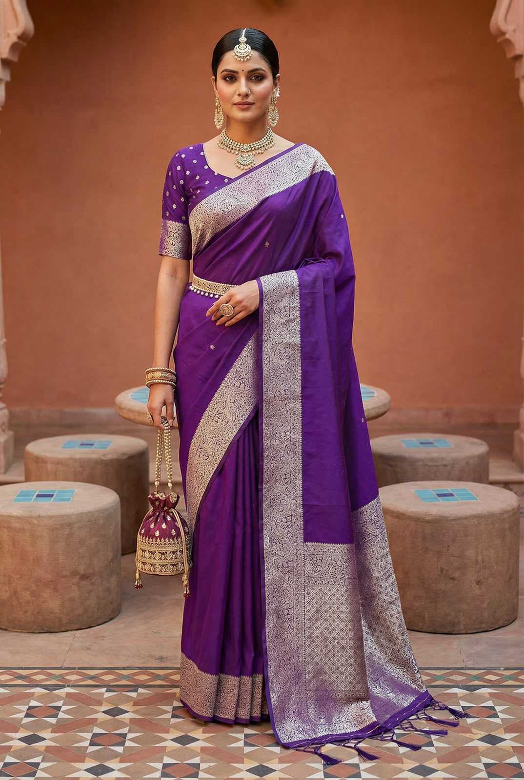 Gala Banarasi Soft Silk Saree