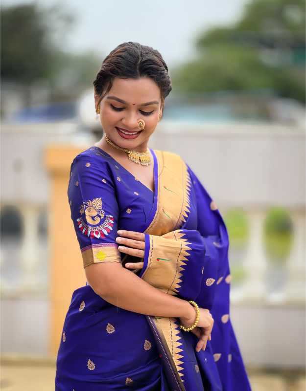 Ganpati Paithani Soft Silk Party Wear Saree
