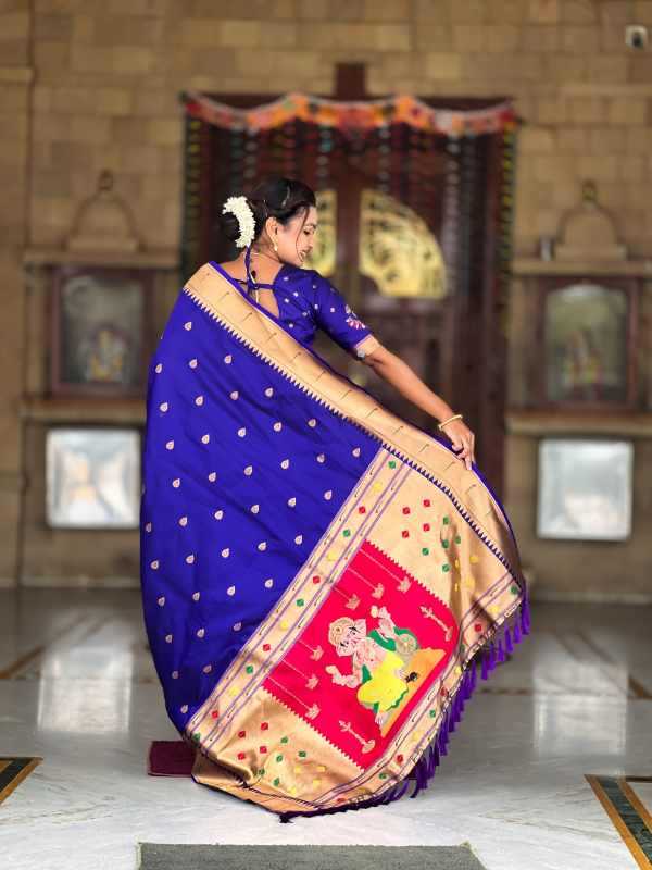 Ganpati Paithani Soft Silk Party Wear Saree