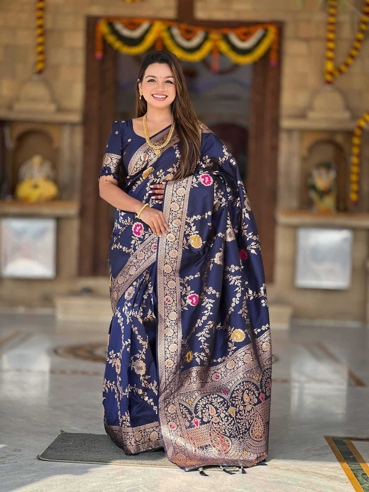 Gulaab Banarasi Soft Silk Saree