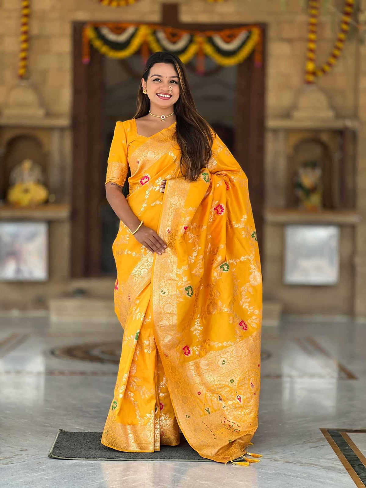 Gulaab Banarasi Soft Silk Saree