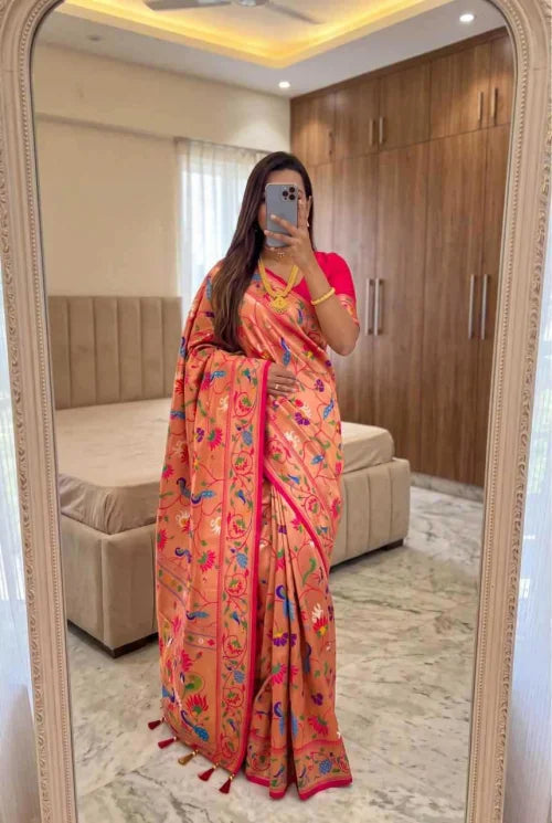 Kanjivaram Paithani Silk Saree