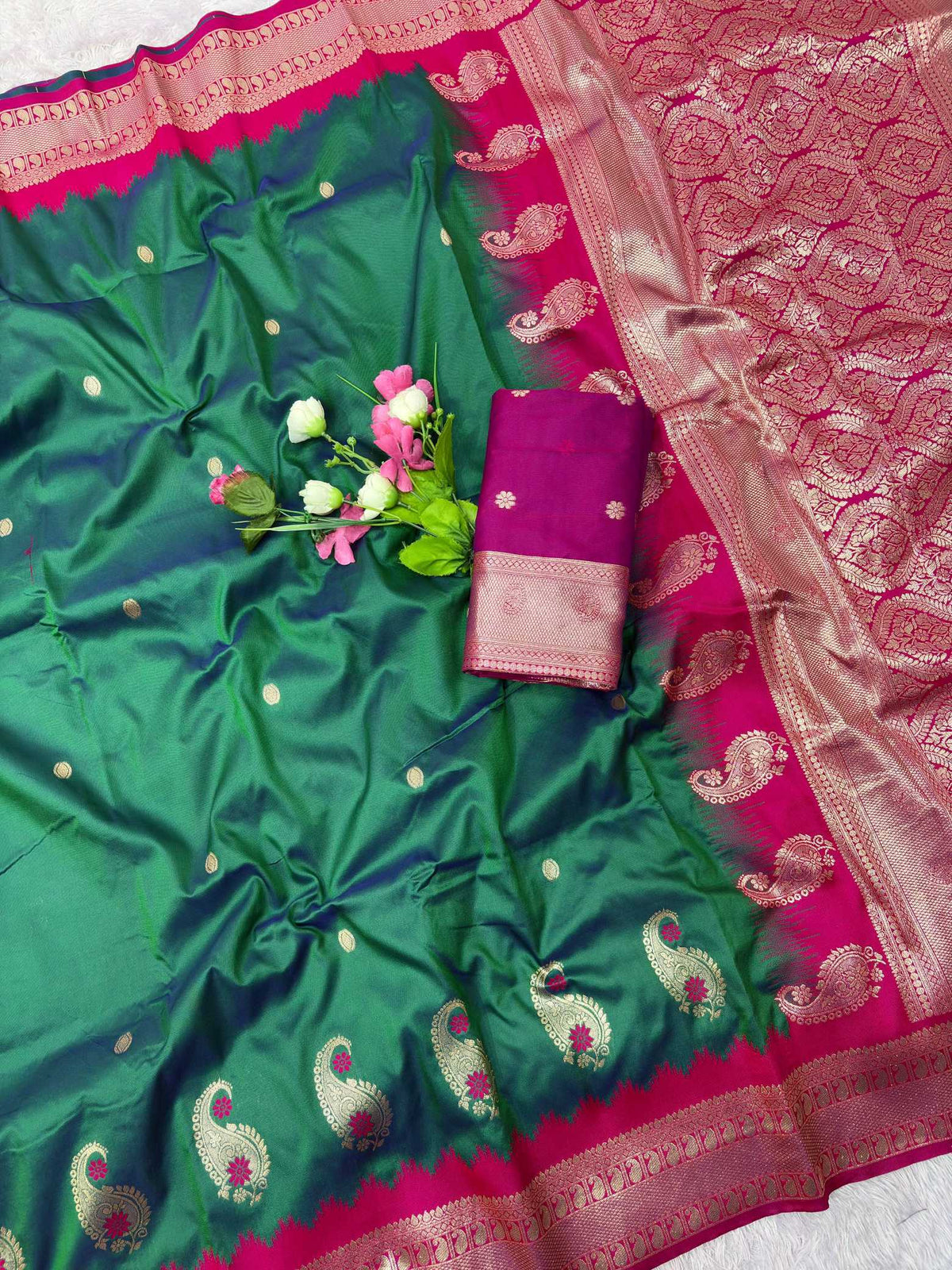 Mango Banarasi Soft Silk Saree