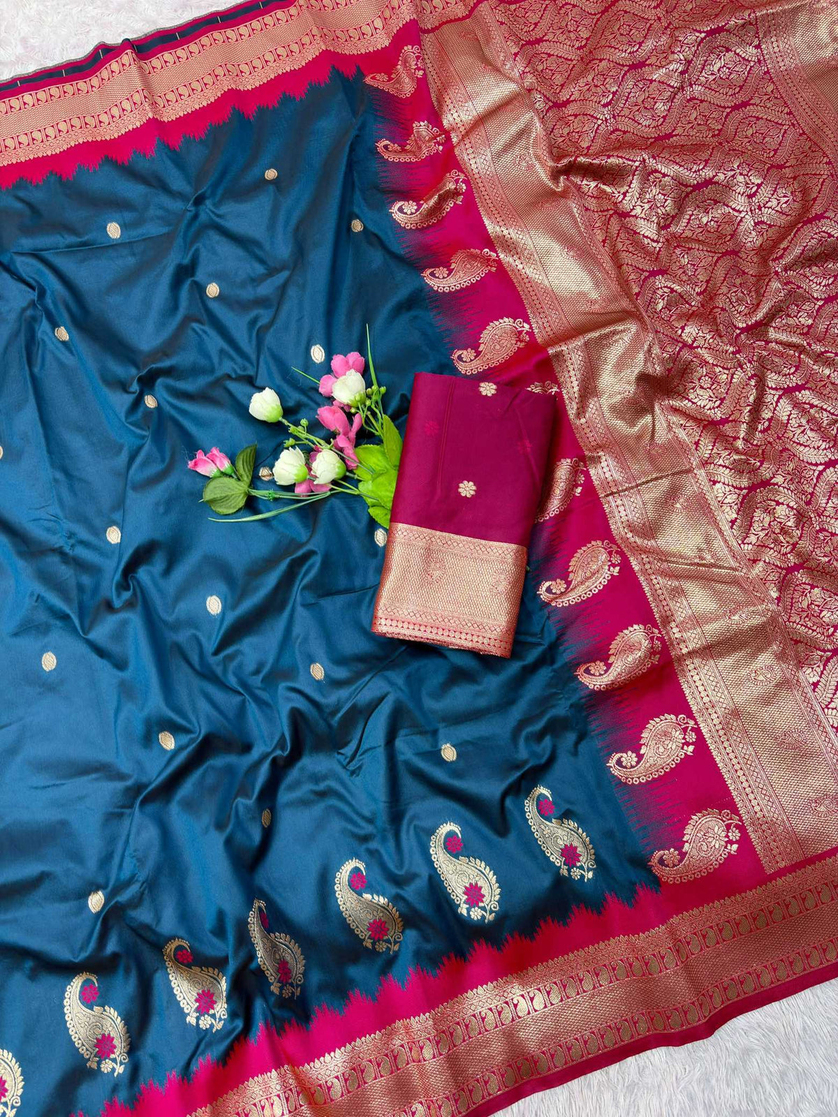 Mango Banarasi Soft Silk Saree