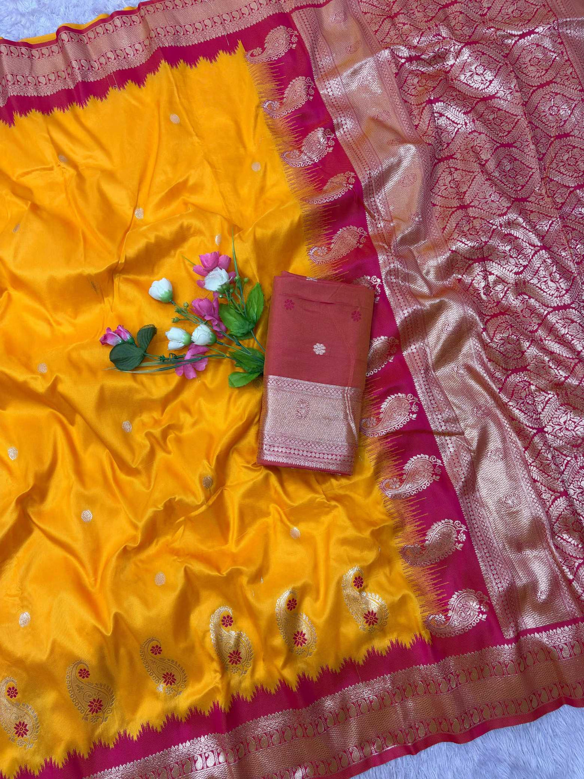 Mango Banarasi Soft Silk Saree