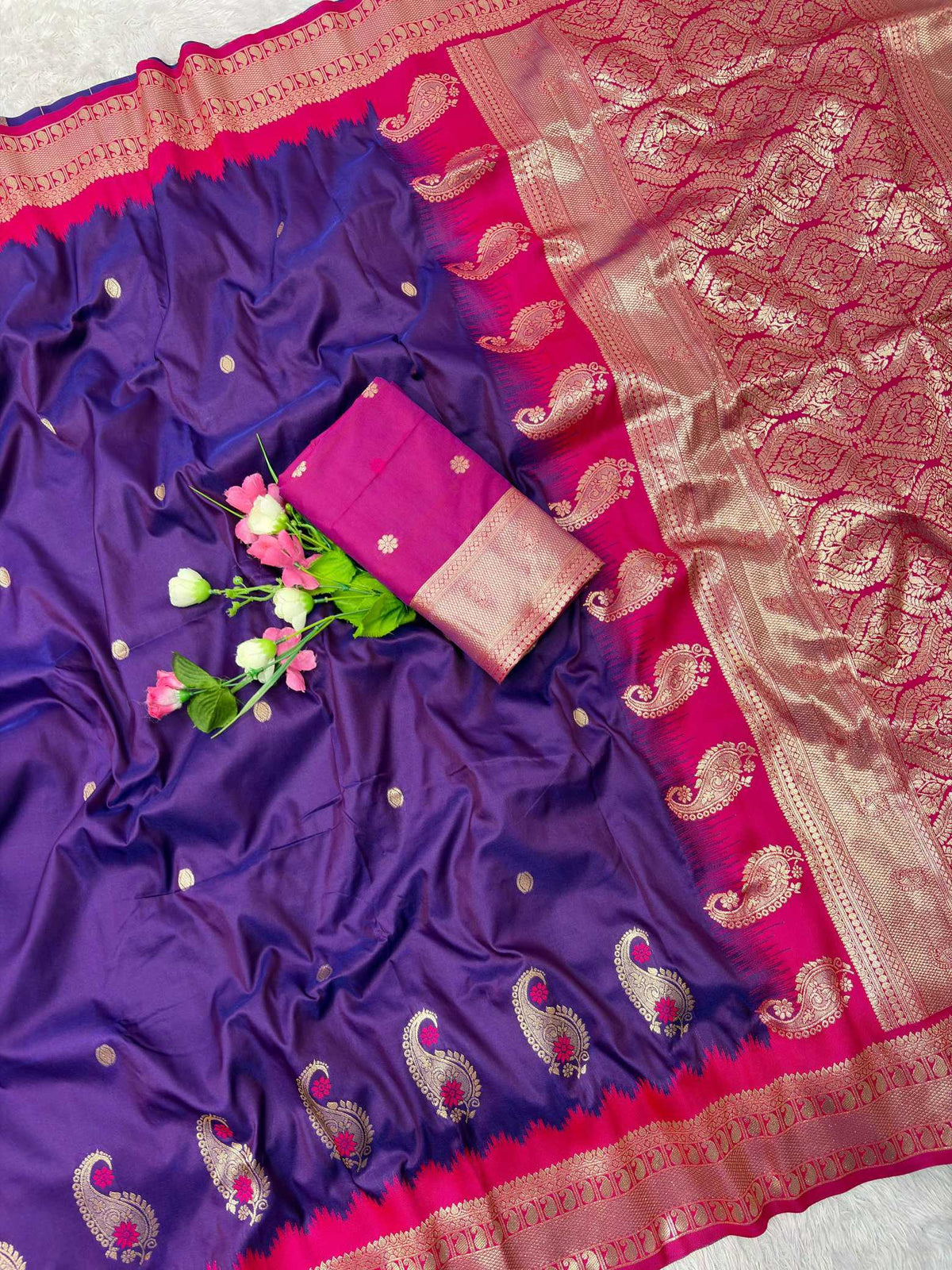 Mango Banarasi Soft Silk Saree