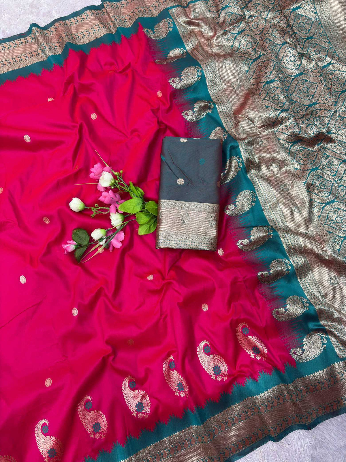Mango Banarasi Soft Silk Saree