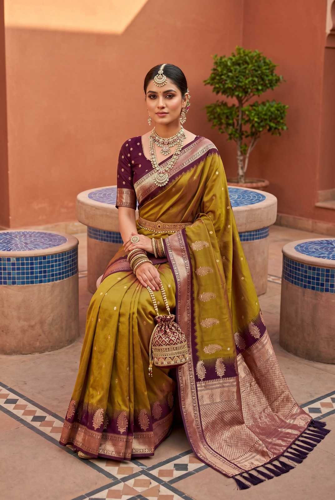 Mango Vol Banarasi Soft Silk Saree
