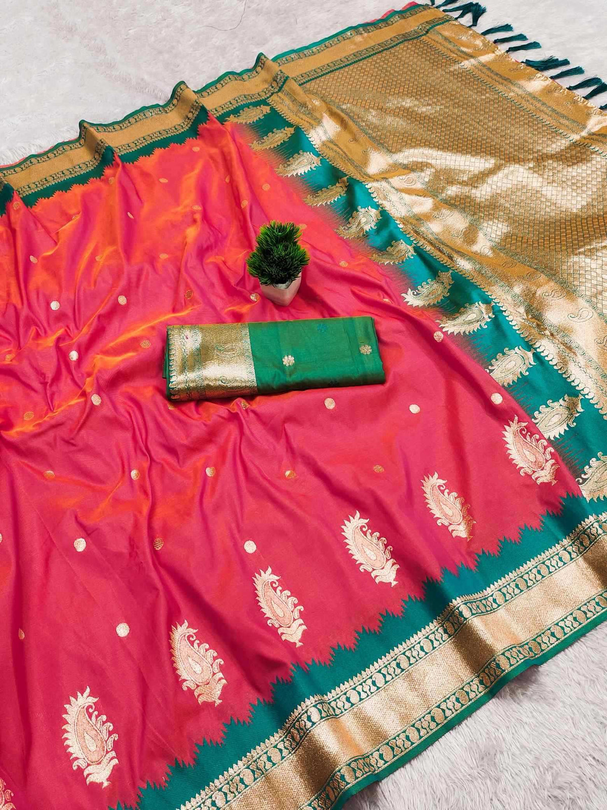 Mango Vol Banarasi Soft Silk Saree