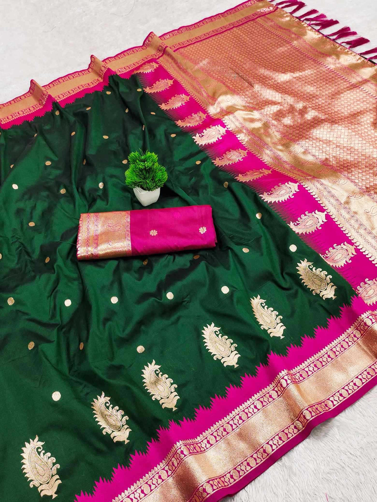 Mango Vol Banarasi Soft Silk Saree