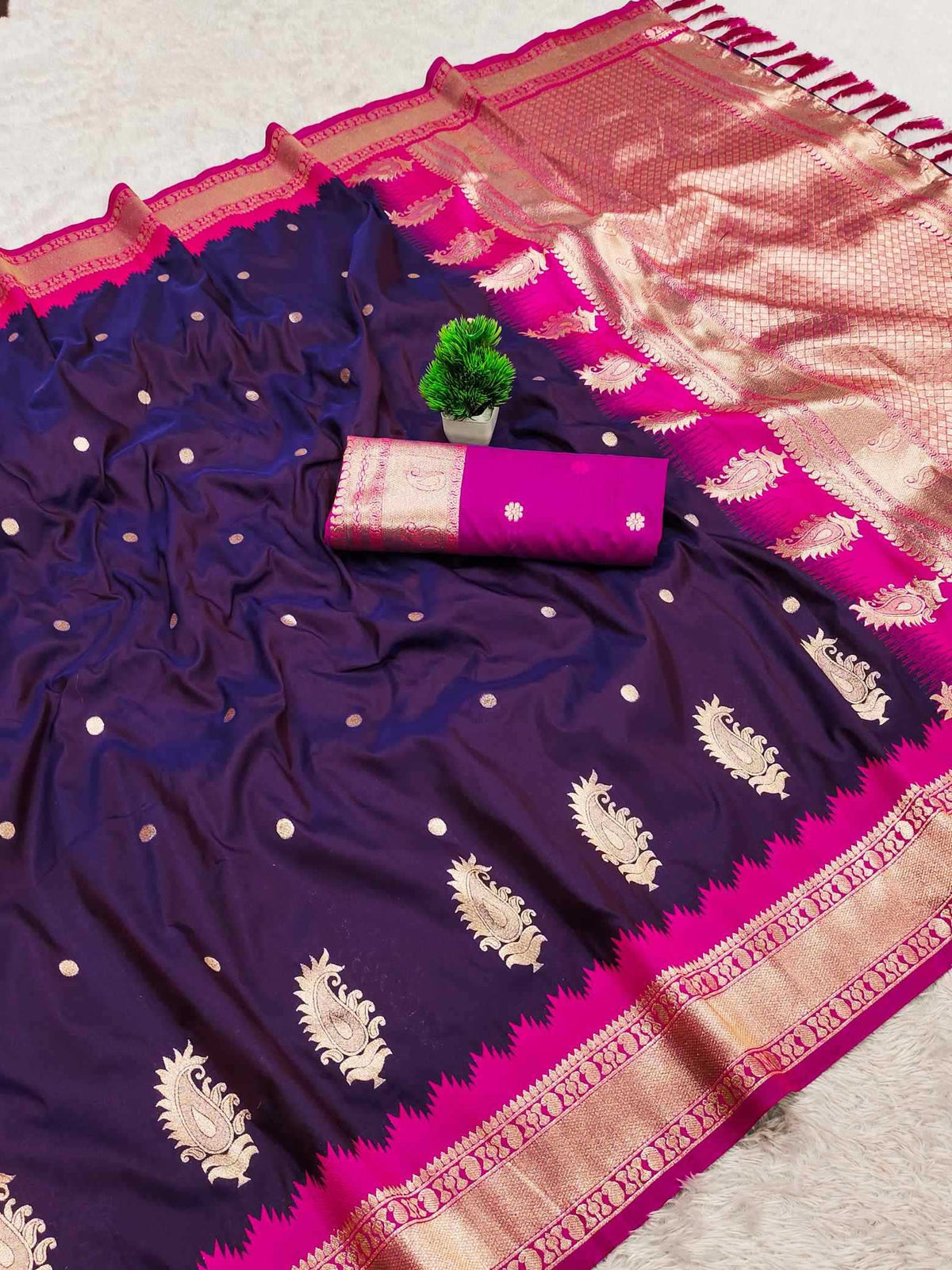 Mango Vol Banarasi Soft Silk Saree