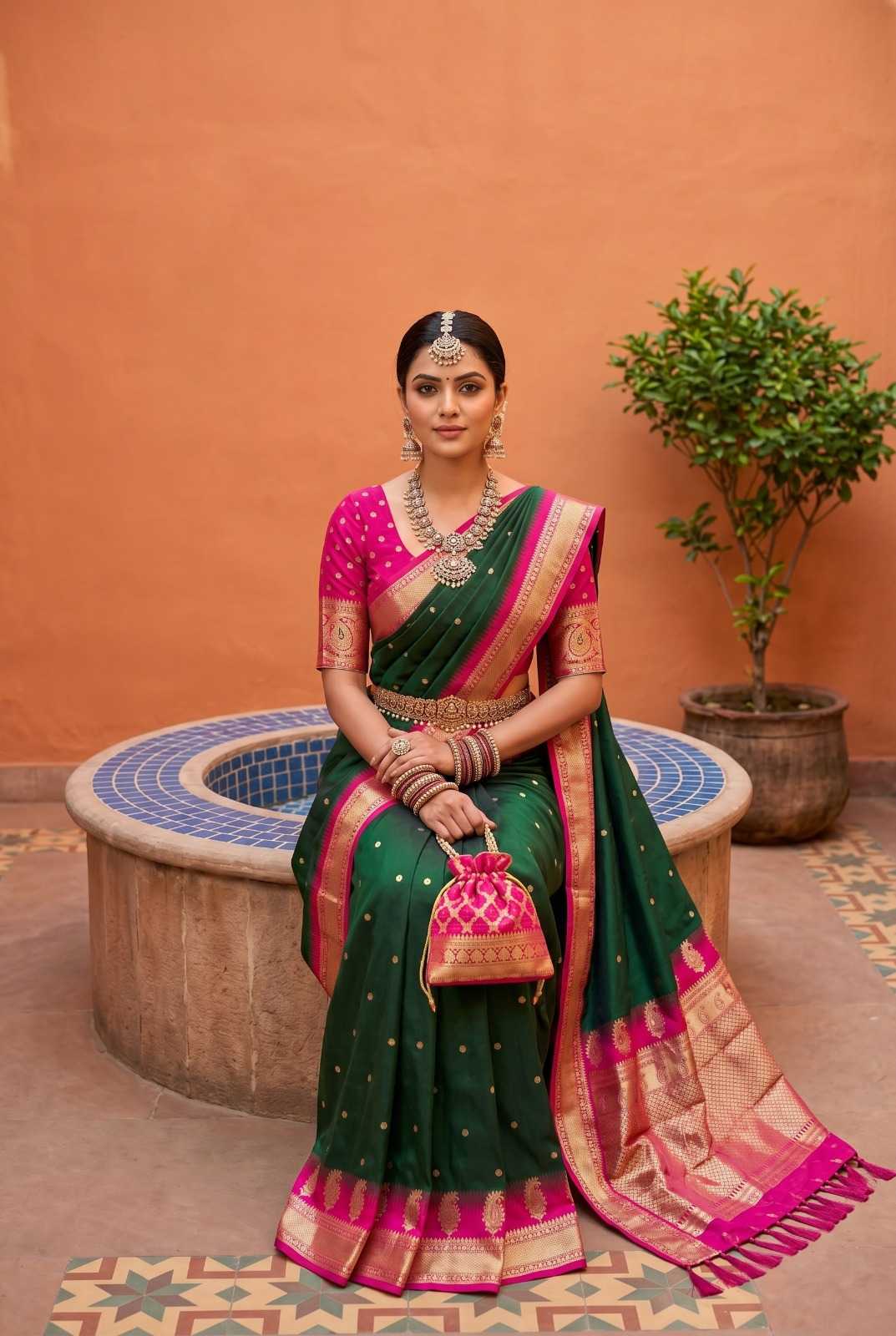 Mango Vol Banarasi Soft Silk Saree