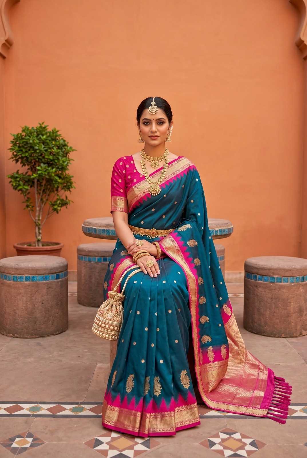 Mango Vol Banarasi Soft Silk Saree
