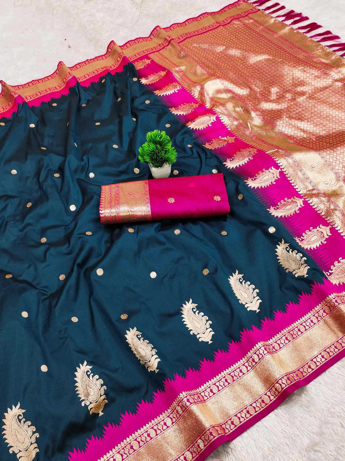 Mango Vol Banarasi Soft Silk Saree