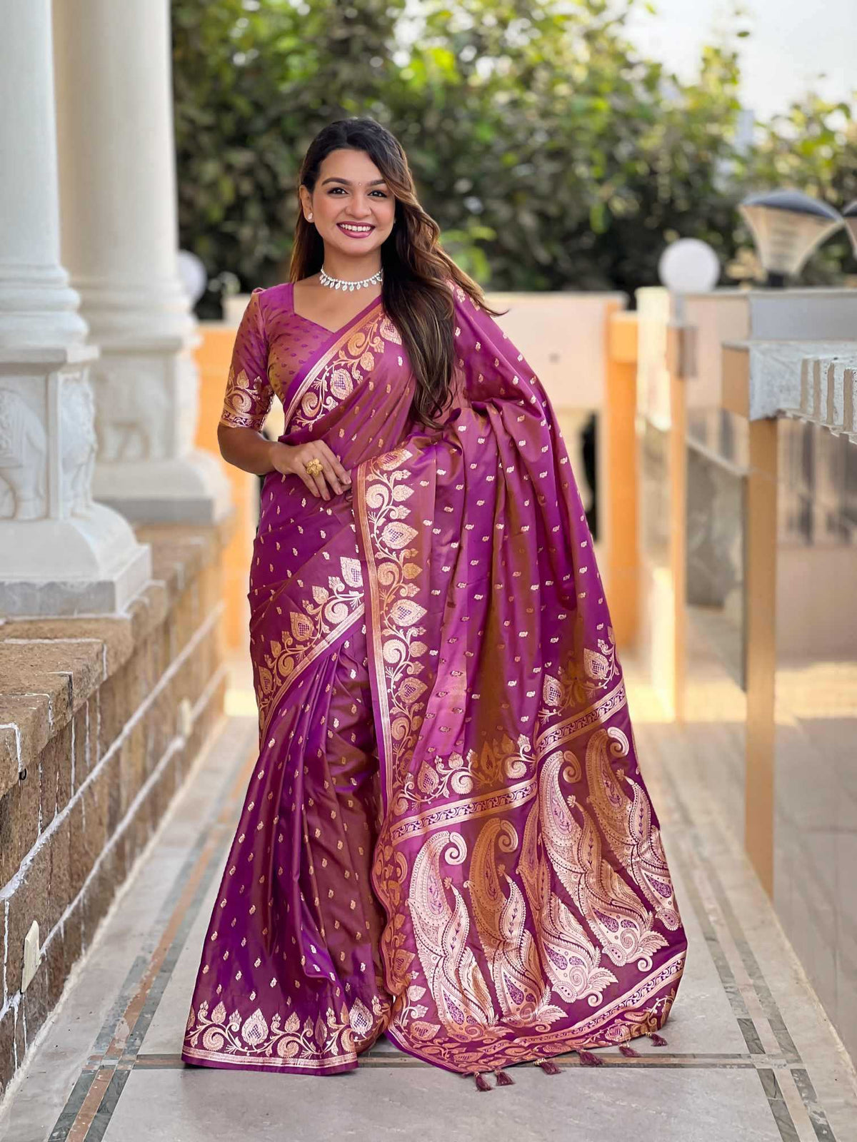 Medhavi Banarasi Soft Silk Saree