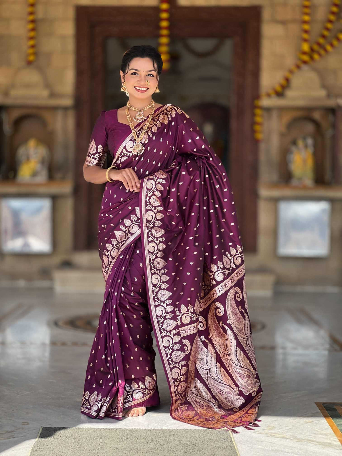 Medhavi Banarasi Soft Silk Saree