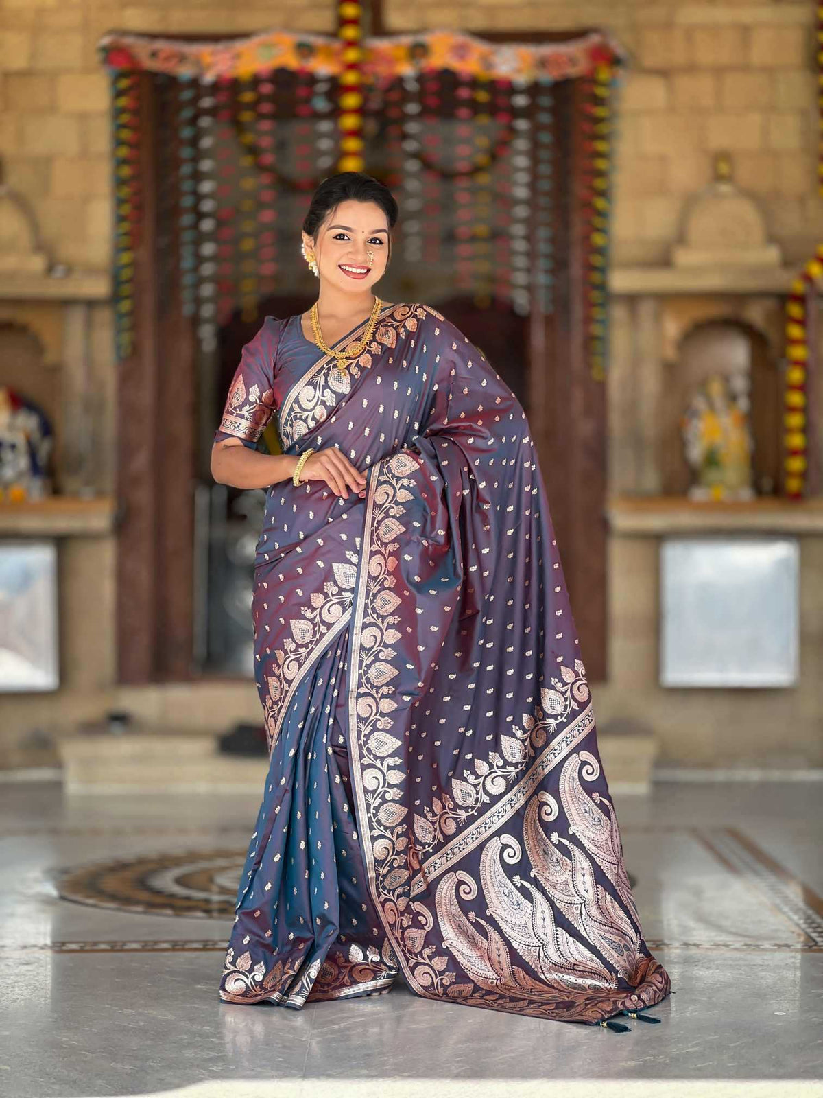Medhavi Banarasi Soft Silk Saree