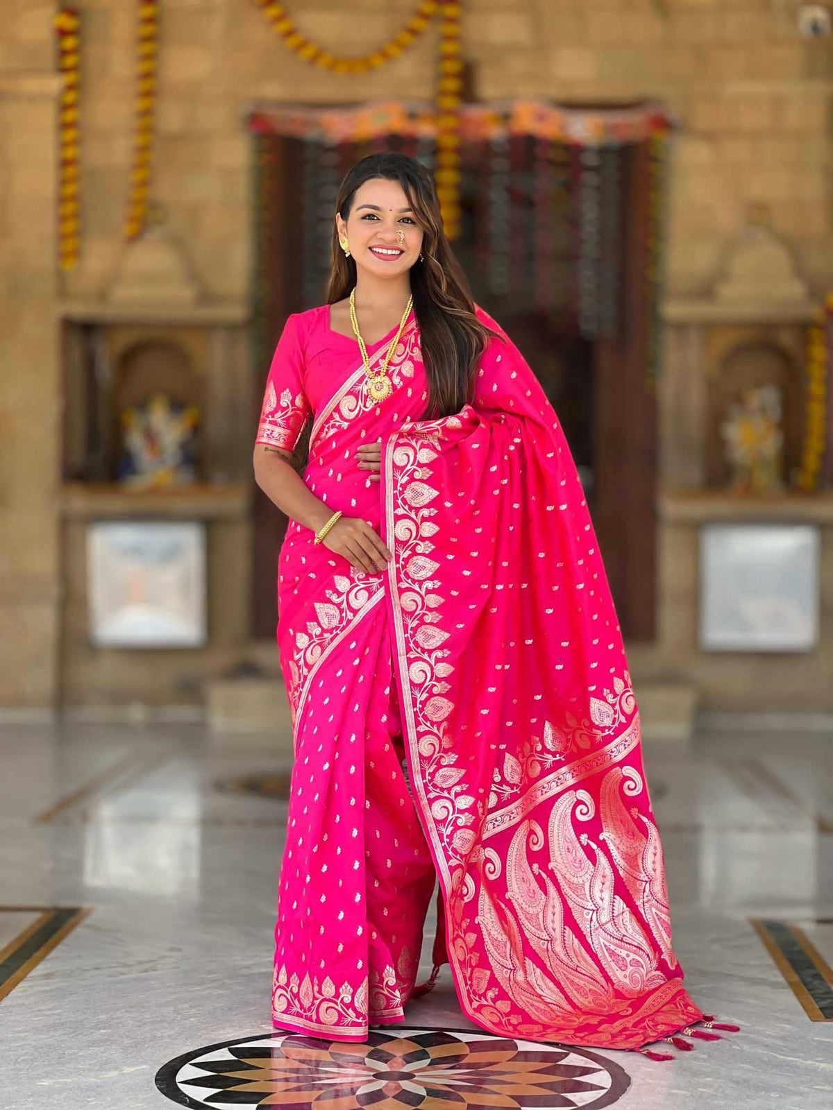 Medhavi Banarasi Soft Silk Saree