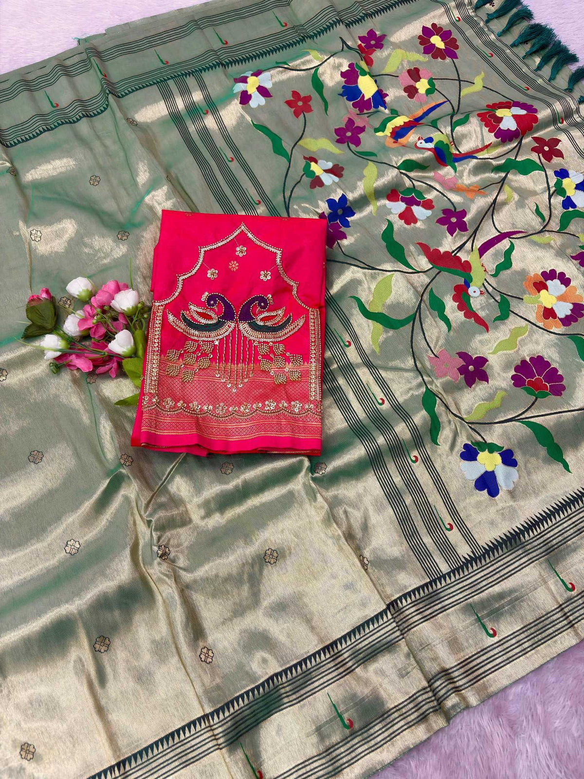 Mishika Paithani Silk Saree