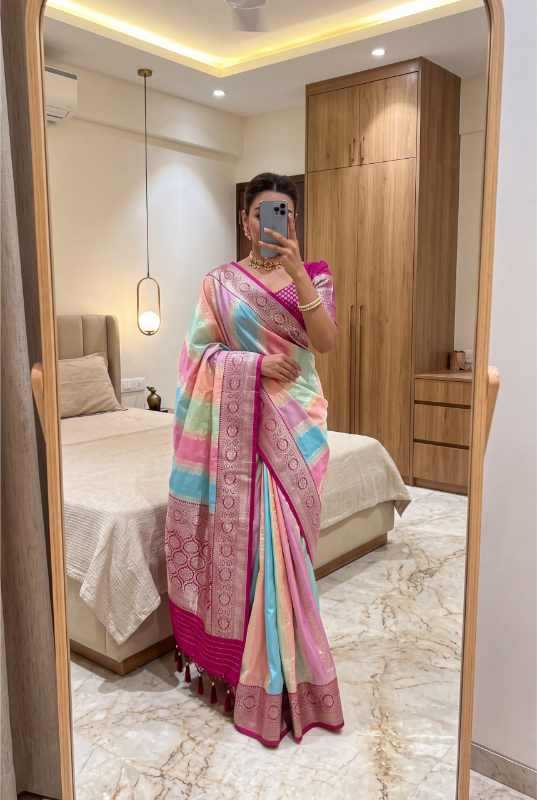 Muti Banarasi Soft Silk Designer Saree