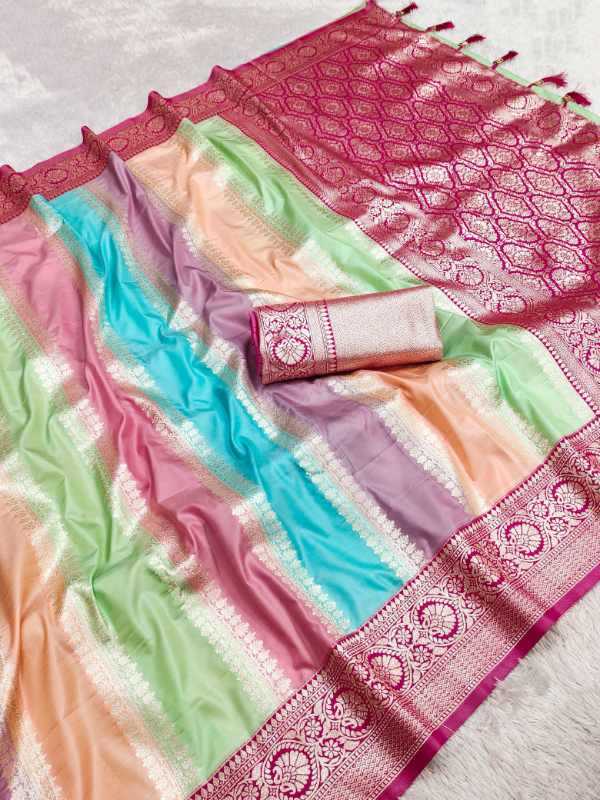 Muti Banarasi Soft Silk Designer Saree