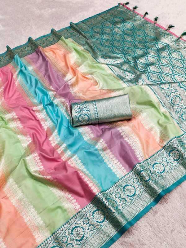 Muti Banarasi Soft Silk Designer Saree
