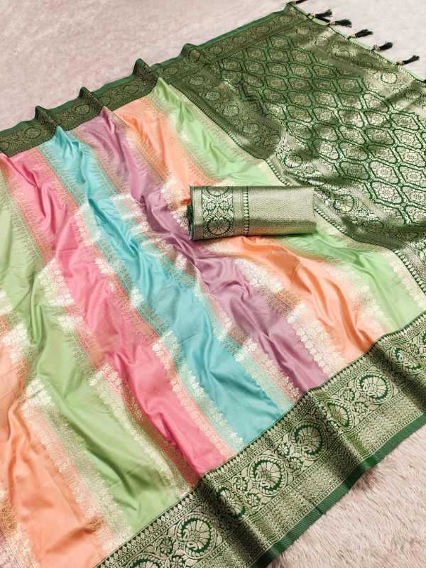 Muti Banarasi Soft Silk Designer Saree