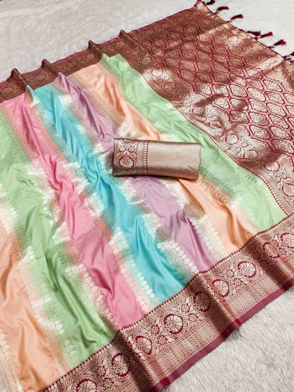 Muti Banarasi Soft Silk Designer Saree