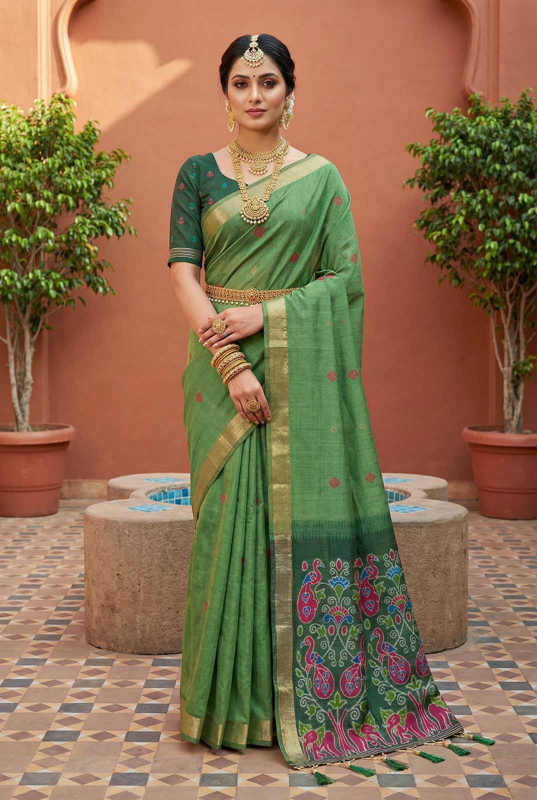 Patola Pure Cotton Traditional Saree